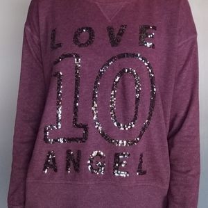 M Victoria's Secret Purple Sequenced  Sweater